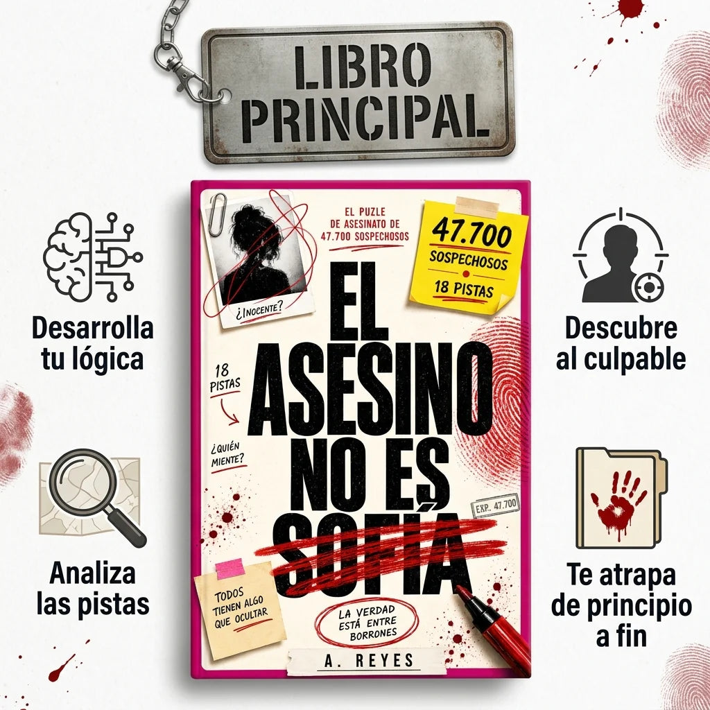 3X1 | El Asesino no es Sofía: El Enigma de los 47.700 Sospechosos + 2 Libros de Regalo